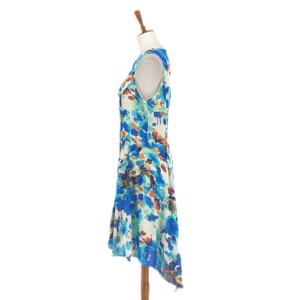 Esley Sleeveless Floral Watercolor Print Dress - Picture 3 of 5